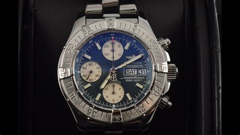 breitling superocean chronograph a13340|Breitling Superocean yellow dial.